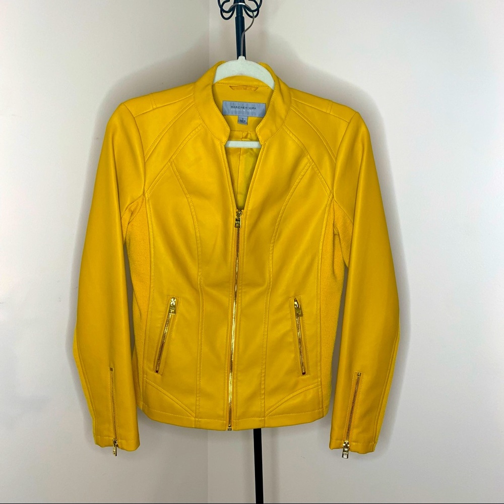 Mark New York Mustard Faux Leather